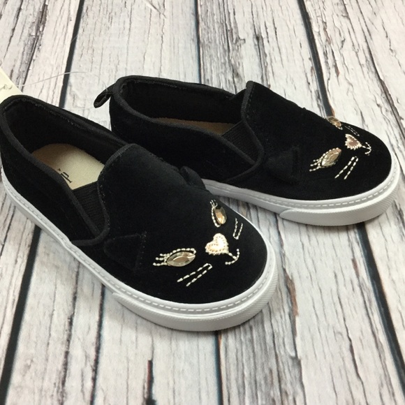 Gap Girls Toddler 5 Black Kitten Shoes Walking Shoes - Picture 4 of 6